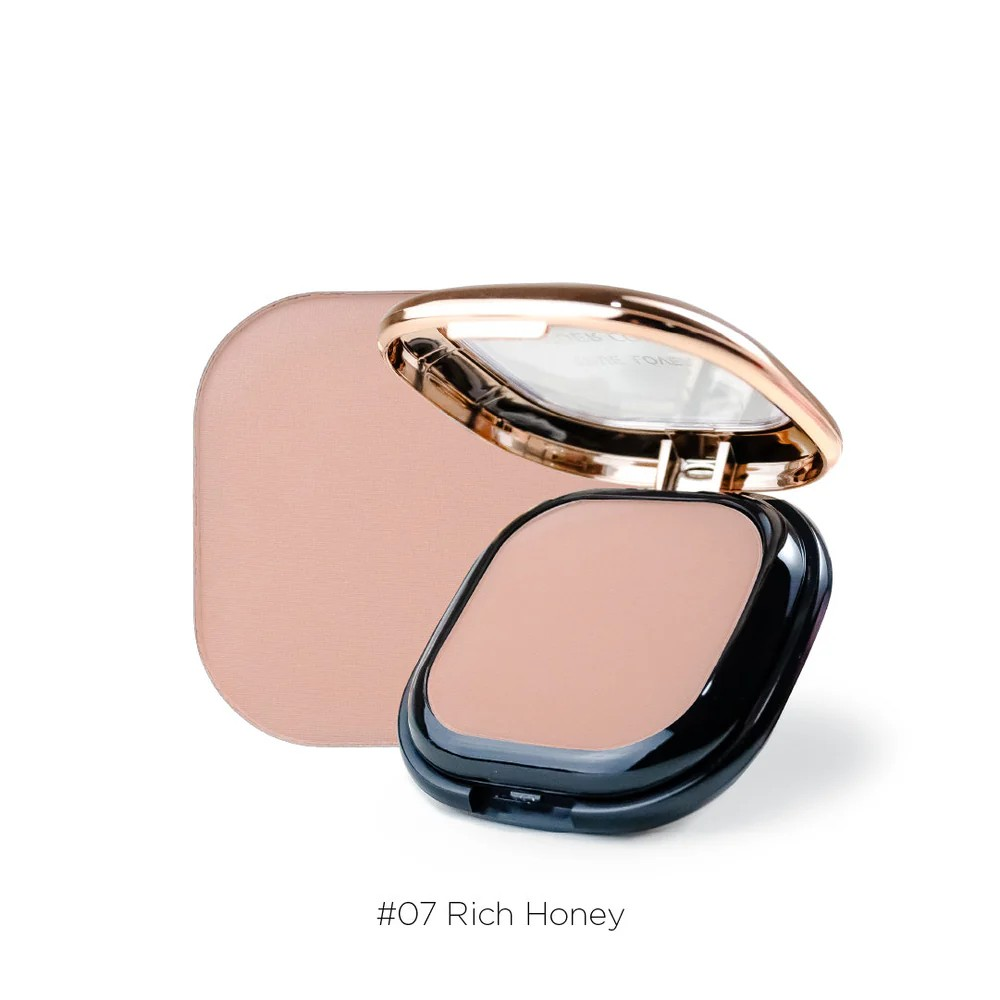 Polvo Compacto Con Borla Y Espejo Alta Cobertura True Lover - Tono 07 Rich Honey NI-24711