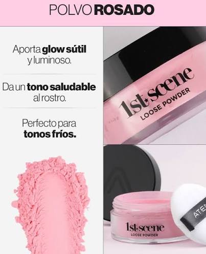 Polvo Rosado Traslucido 1ST Scene 9g Loose Powder Pink Atenea