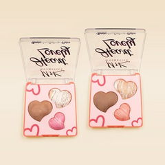Paleta de Rostro Iluminador Rubor y Contorno Heart Lovely MYK-6137