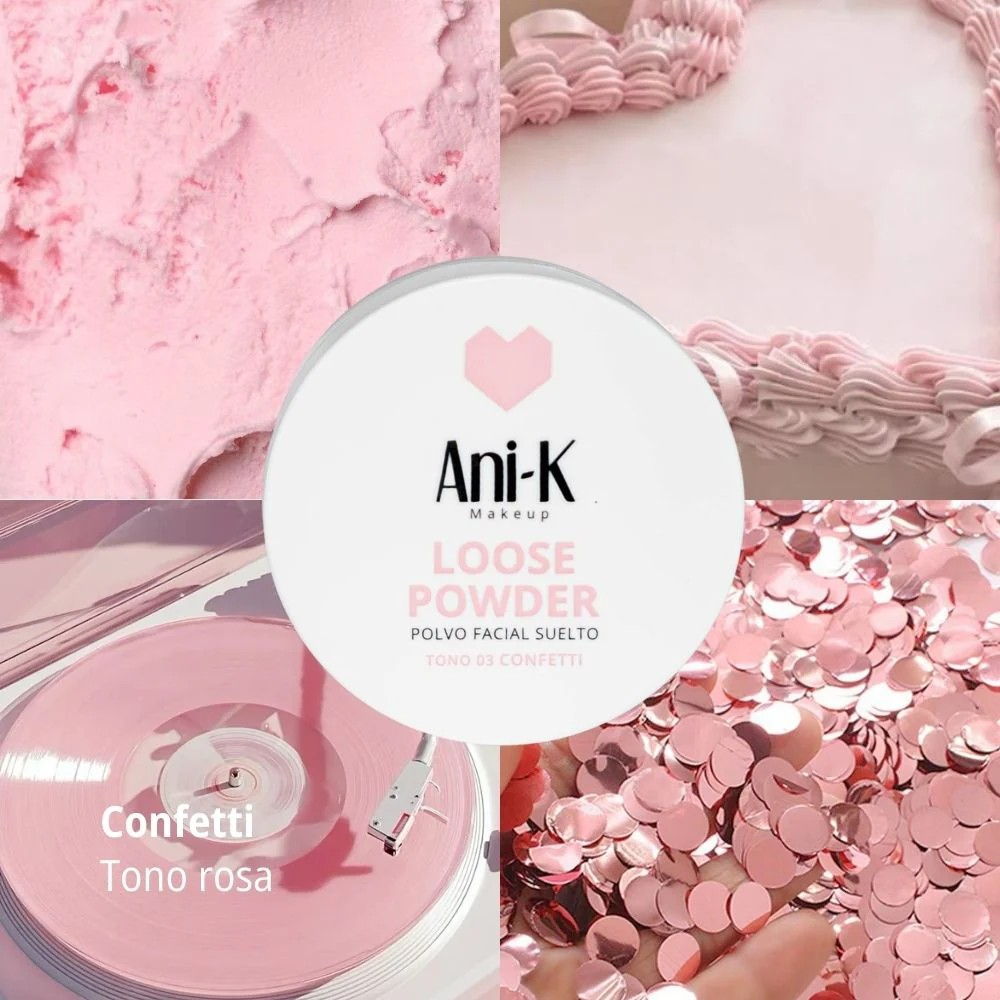 Polvo Suelto Bonita Rosado Confetti Anik K51212