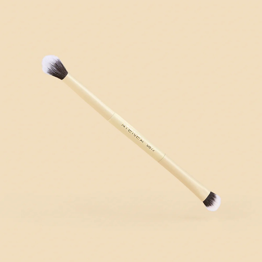 Brocha Doble Difuminadora/Plana Para Ojos Duo Glam Atenea