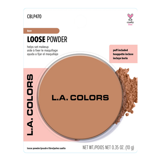 Polvo Suelto Traslucido Loose Powder LA Colors Tono Tan 20gr CBLP470