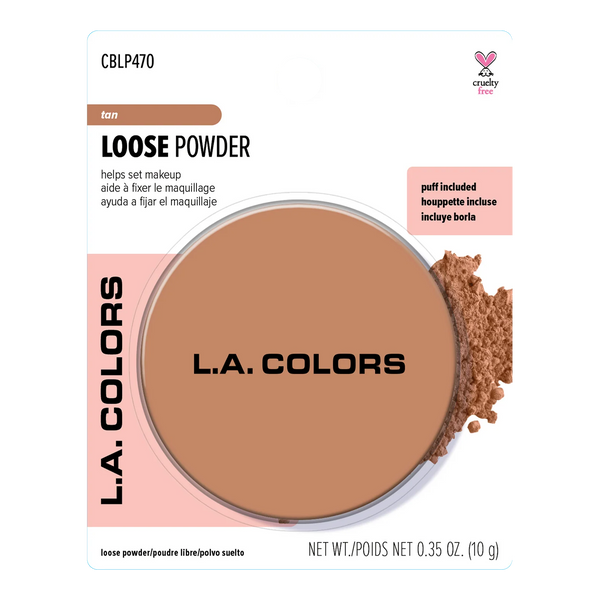 Polvo Suelto Traslucido Loose Powder LA Colors Tono Tan 20gr CBLP470