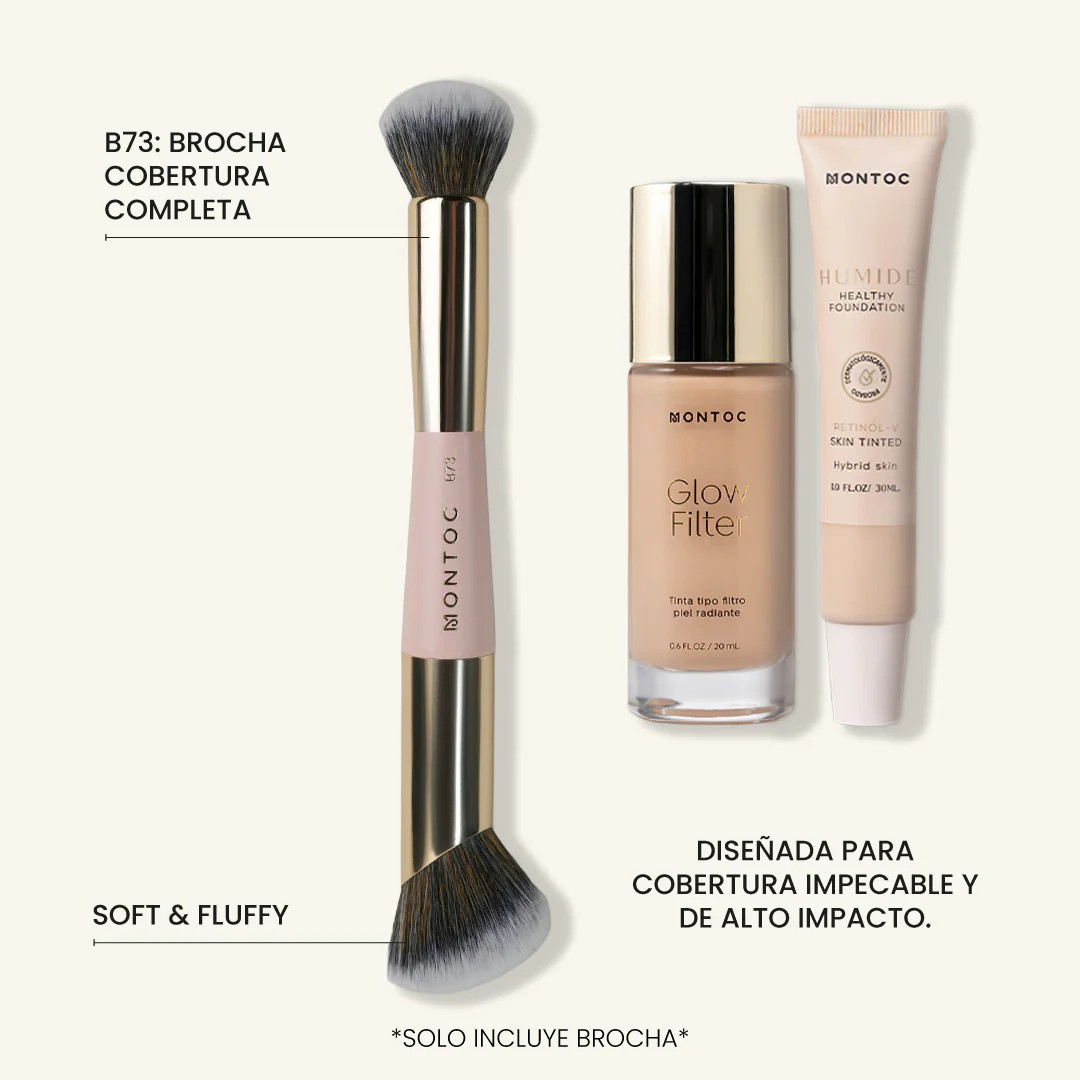 Brocha Doble Individual Para Producto Liquido-Cremoso Montoc B73