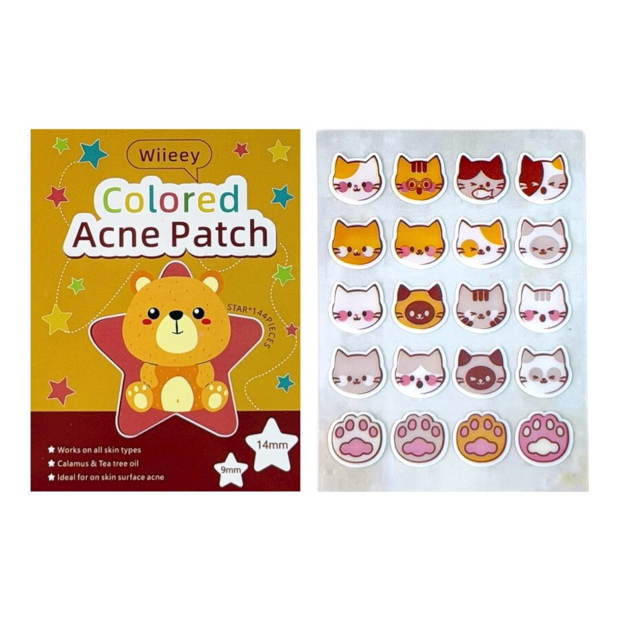 Stickers Anti Acné Con Figuras Animales x40 Unidades