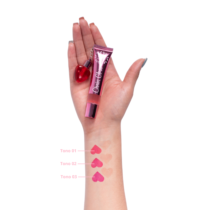 Lip Gloss + Tinta Chain Gloss Miis Cosmetics LPMC01