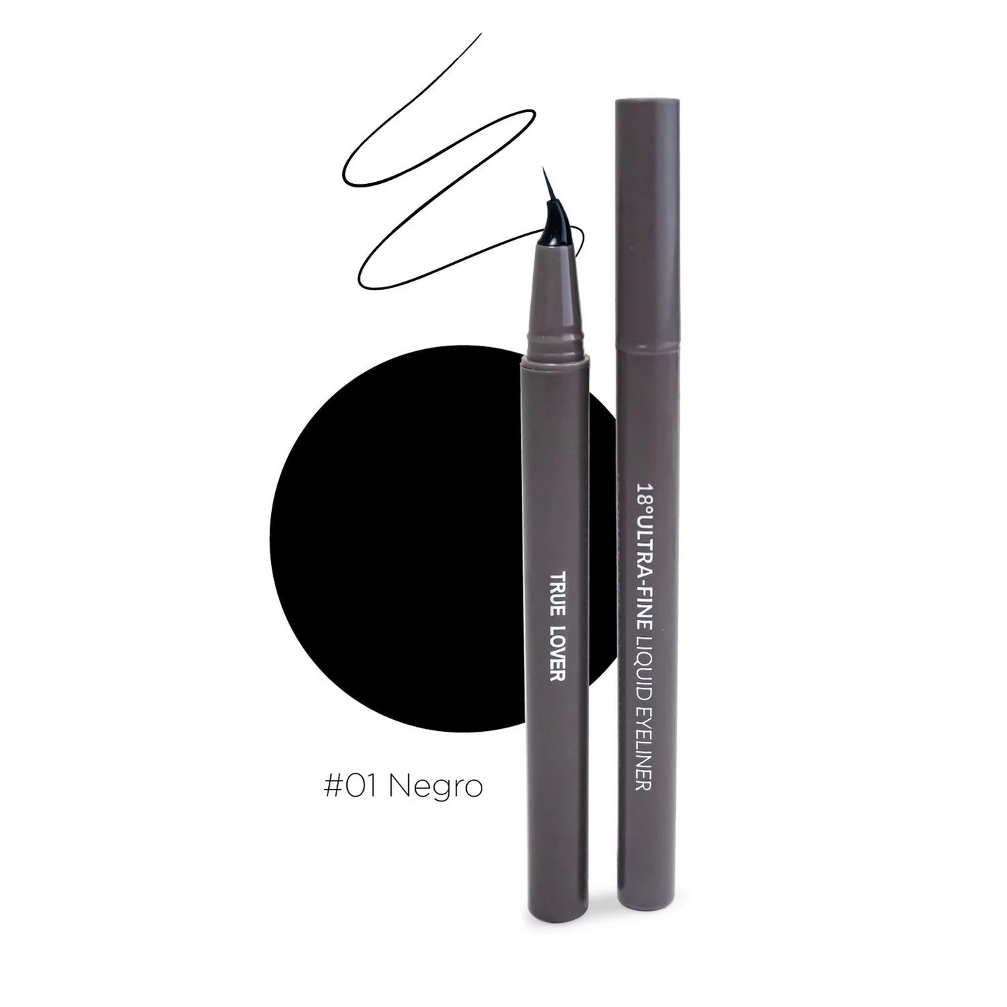 Delineador Para Ojos Punta Ultra Fina Larga Duración True Lover - NI24302