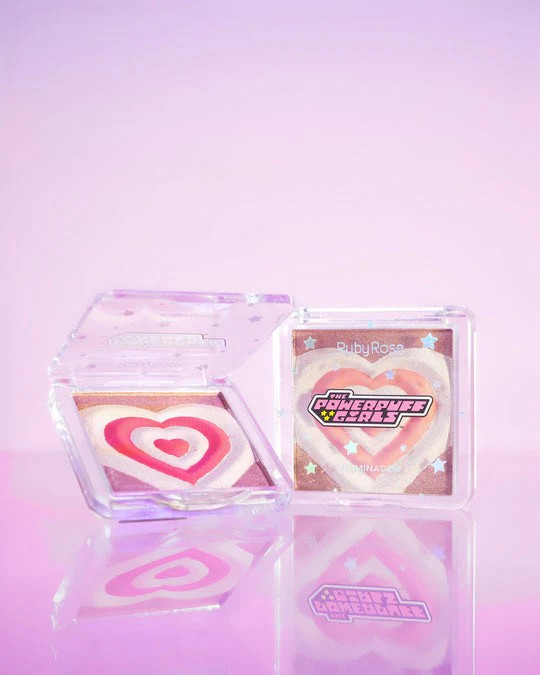 Iluminador Corazon Mosaico Tono 02 Chicas Superpoderosas  Ruby Rose PW-1012-2