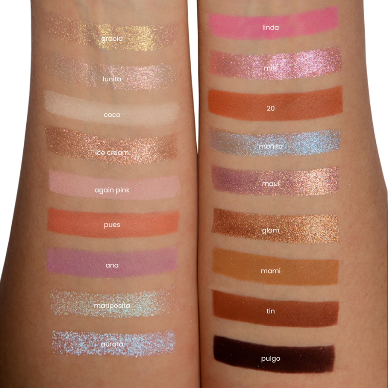 Paleta de Sombras y Pigmentos Prensados Luna X Estefa Gomez Miis Cosmetics