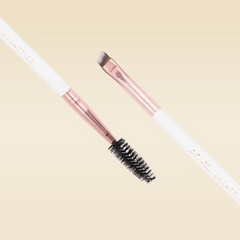 Brocha Doble con Cepillo y Punta Plana para Cejas MYK-081